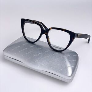 NEW Balenciaga BB0129O 005 Havana Cat Eye Women Eyeglasses